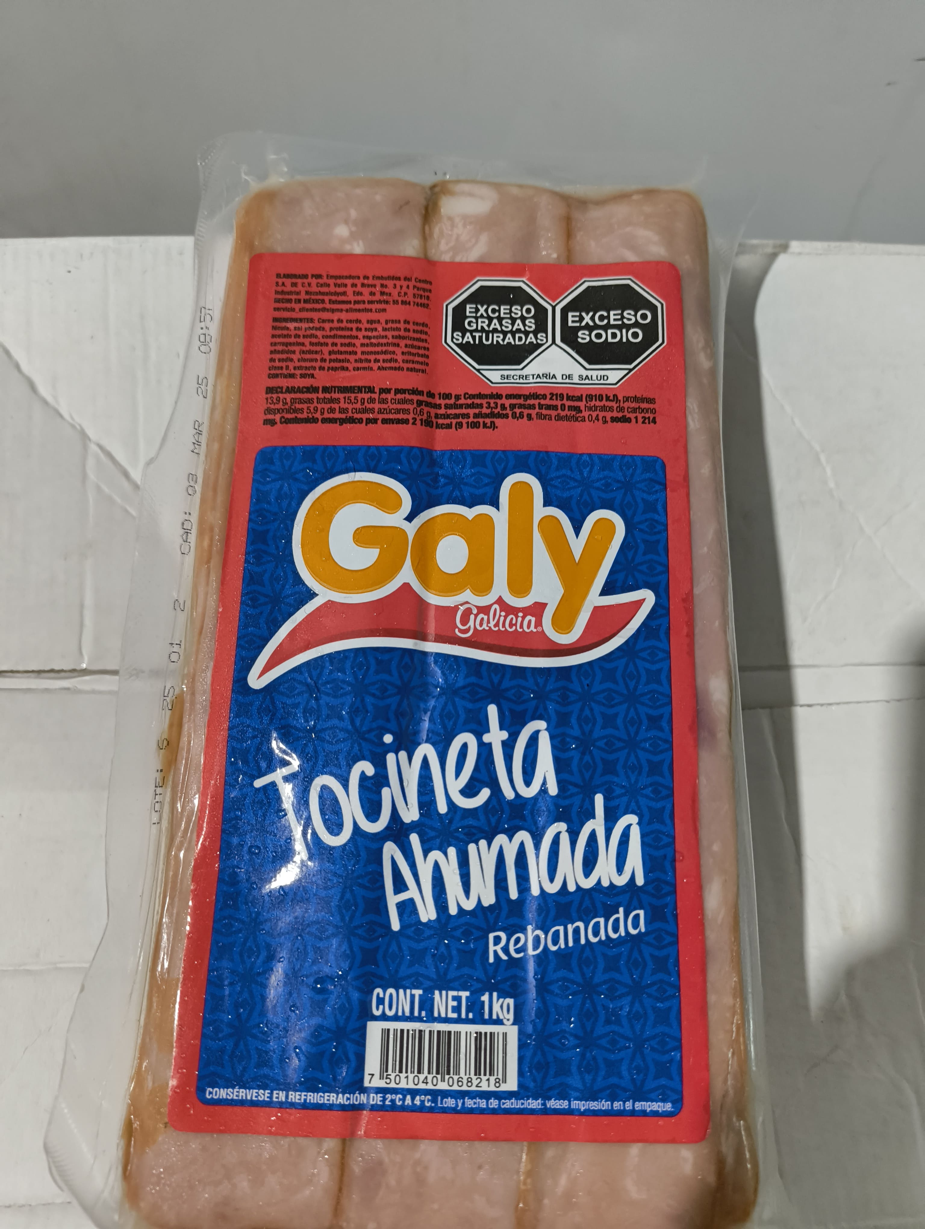 Imagen de Tocineta ahumada Galy